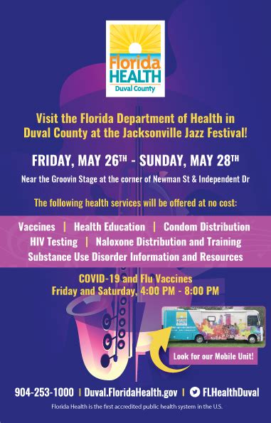 Visit DOH-Duval at the Jacksonville Jazz Festival | Florida Department ...