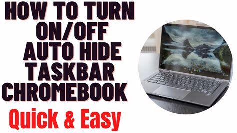 how to turn on/off auto hide taskbar chromebook - YouTube