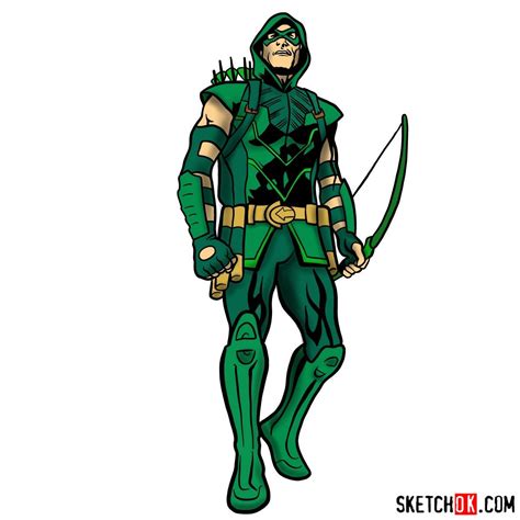 Learn How to Draw Green Arrow: Sketch Oliver Queen in 18 Steps