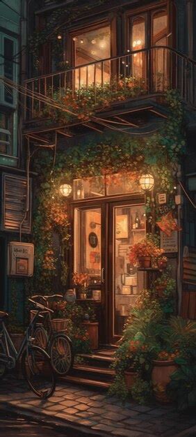 Premium AI Image | A painting of a cafe called cafe.