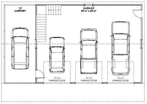 40x30 3-Car Garage 1894 sq ft PDF Floor Plan Instant | Etsy