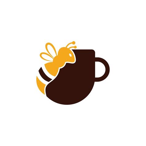 Coffee bee logo inspiration. Cafe or drink design template. 13217173 ...