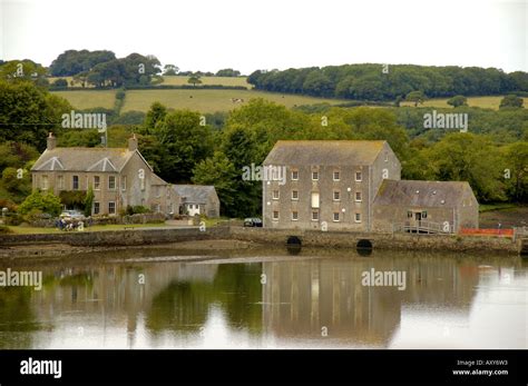 Carew Tidal Mill at Carew Castle Pembrokeshire Wales Stock Photo ...