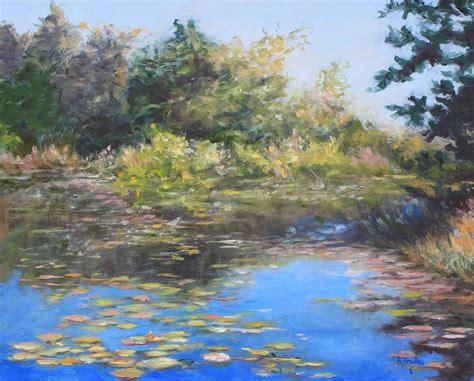 Lily Pad Pond #1 Painting by Karen Layne - Fine Art America