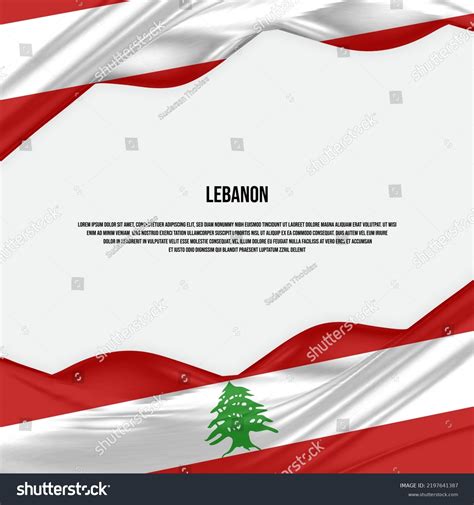 Lebanon Flag Design Waving Lebanese Flag Stock Vector (Royalty Free ...