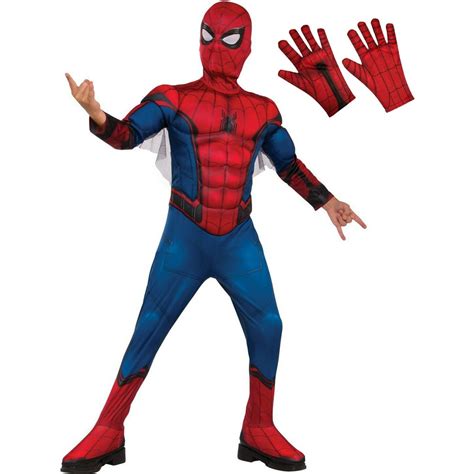 Spiderman Kids Deluxe Costume Kit - Red & Blue - Walmart.com - Walmart.com