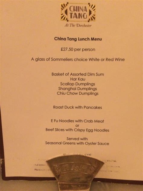 China Tang (Park Lane) - Major Foodie