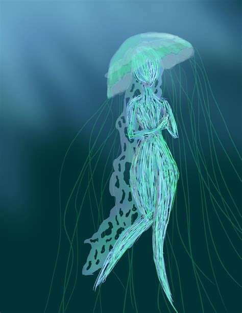 'Jellyfish woman' art I found online #AirNZWOW | Jellyfish images, Weird sea creatures ...