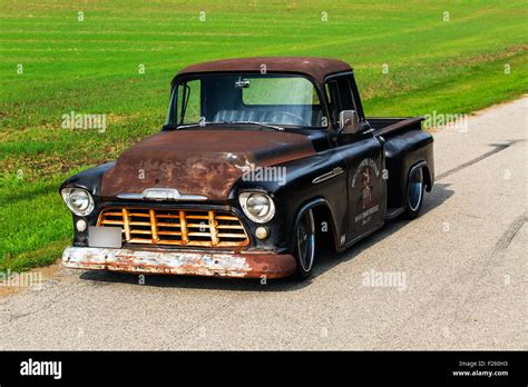 1956 Chevrolet Custom Rat Rod Pickup Truck Stock Photo - Alamy