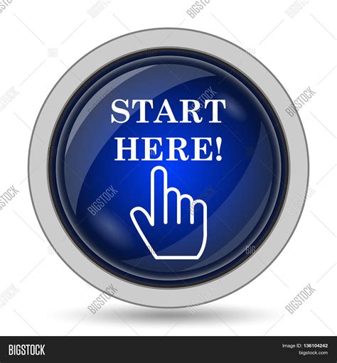 Start Here Icon Image & Photo (Free Trial) | Bigstock