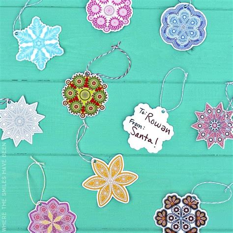 FREE Snowflake Gift Tags Printable! Add Some Color This Holiday! | Free printable christmas gift ...