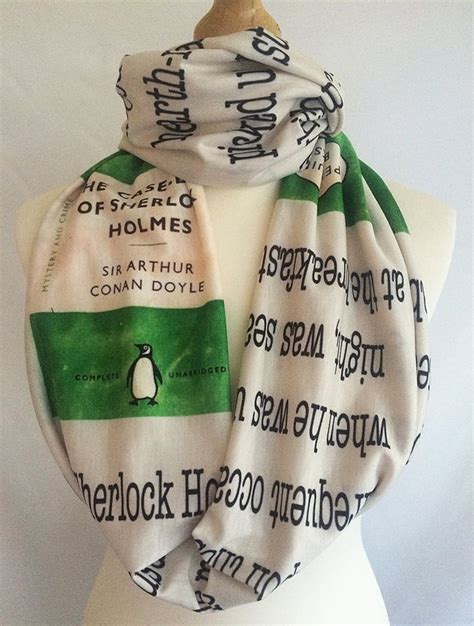 Sherlock Holmes scarfLiterature Print Infinity Scarf uk | Etsy