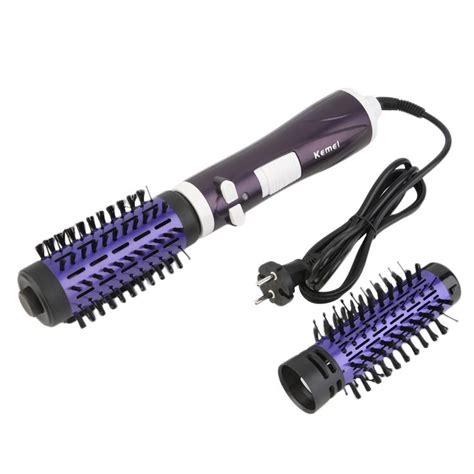 Professional 2 in 1 Electric Auto Rotating Hair Dry Comb Brush Hair Straightener Curly Styling ...