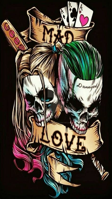 720P free download | Mad love, skull lovers, with a banner, HD phone wallpaper | Peakpx