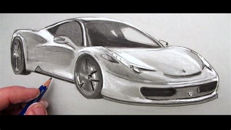 How to Draw a Car: Ferrari 458 - YouTube