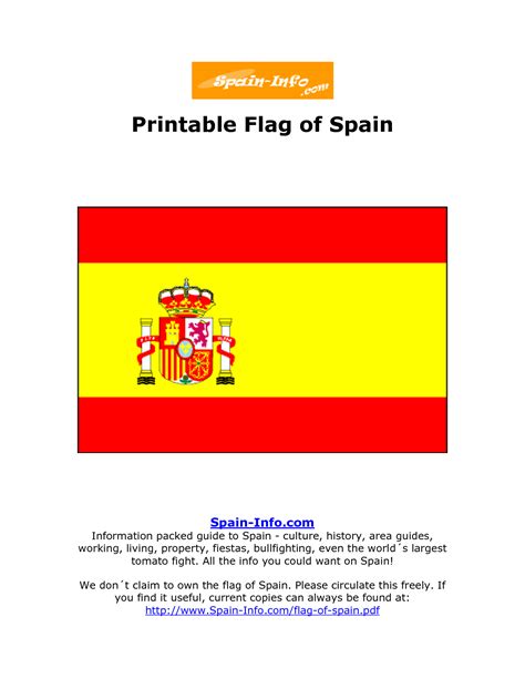 Spain Flag Printable