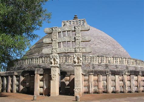 Art and Archaeology: The Great Stupa at Sanchi, India. Sandstone, circa 50 BC to 50 AD.