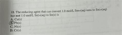 Solved This is Redox. The answer is B. ﻿I don't understand | Chegg.com