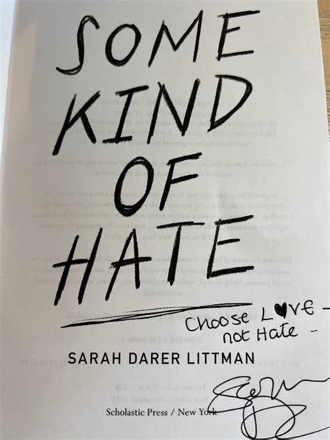 Sarah Darer Littman on Some Kind of Hate