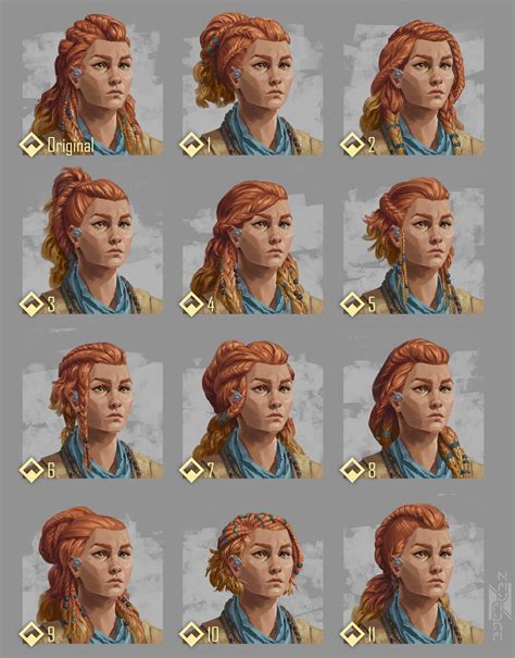 Aloy's hair by ZedEdge on DeviantArt