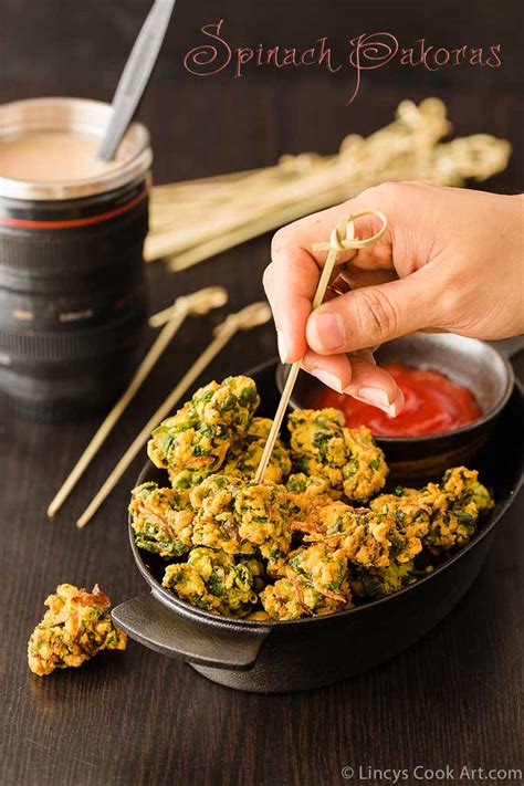 Spinach Pakoras ~ Lincy's Cook Art