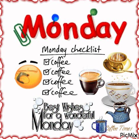 Monday. Best wishes for a wonderful Monday - Free animated GIF - PicMix