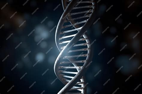 Premium AI Image | Dna spiral helix structure closeup representation ...