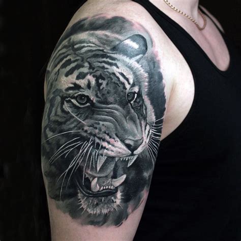 Black Tiger Shoulder Tattoo ~ Tattoo Geek - Ideas for best tattoos