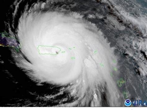 Satellite photograph of Hurricane Maria as it entered Yabucoa, Puerto... | Download Scientific ...