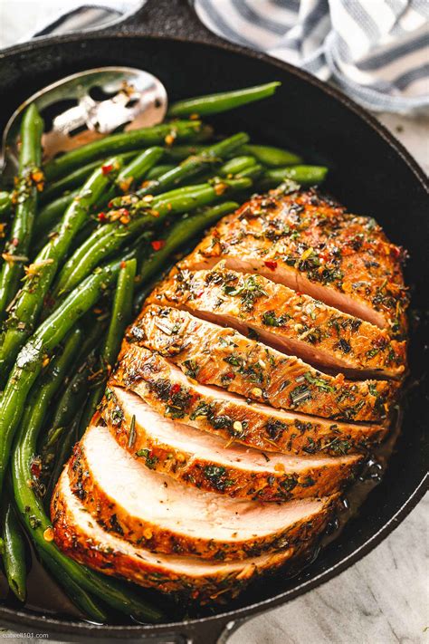 Roasted Pork Loin with Green Beans Recipe – Roasted Pork Loin Recipe ...