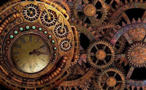 Steampunk Clock Gears Digital Art by Mountain Dreams - Fine Art America