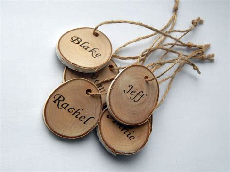 Wooden Name Tag Wedding Gift Tags Wooden Hang Tags Wedding - Etsy