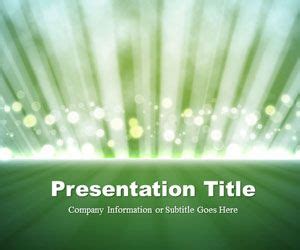 Light Rays Green PowerPoint Template