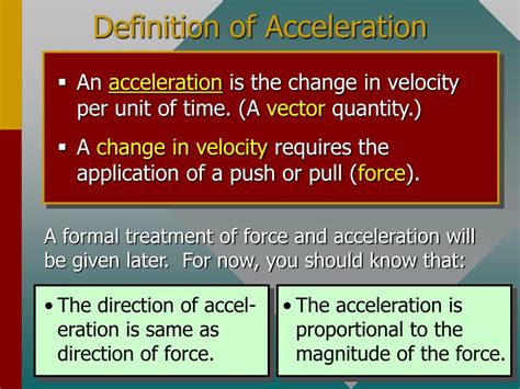 PPT - Definition of Acceleration PowerPoint Presentation, free download ...