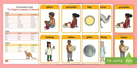 Yuggera Aboriginal Language Flashcards | Teaching Resources