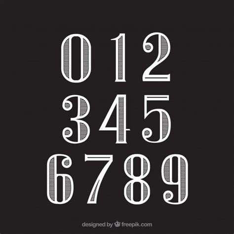 Colección de número vintage | Vector Premium | Vintage numbers, Flash tattoo designs, Vector free