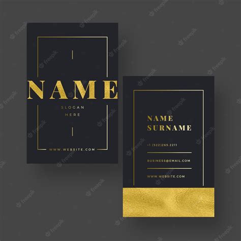 Free Vector | Gold foil business card template