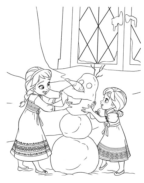 Printable Anna And Elsa Coloring Pages