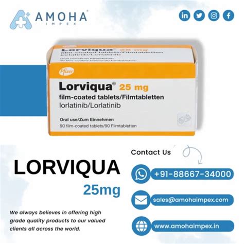 Lorviqua Lorlatinib 25mg Tablets at Rs 85000/box | Lorlatinib Tablet in ...