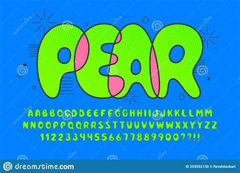 Trendy Bubble Comical Alphabet Design, Colorful, Typeface. Stock Photo - Image of type, comical ...