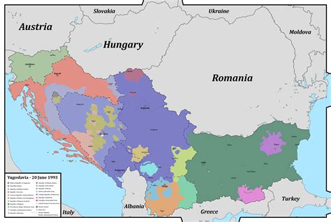 The Yugoslav Wars - 20 June 1993 : imaginarymaps