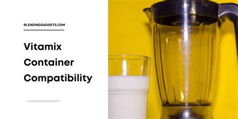 Vitamix Container Compatibility: Are All Containers Interchangeable?