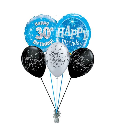 Buy Blue 30th Birthday Bouquet | | Balloons Direct