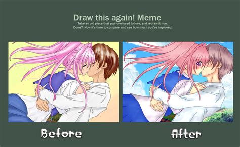 Draw this again MEME: Anime kiss by Paradisuu on DeviantArt