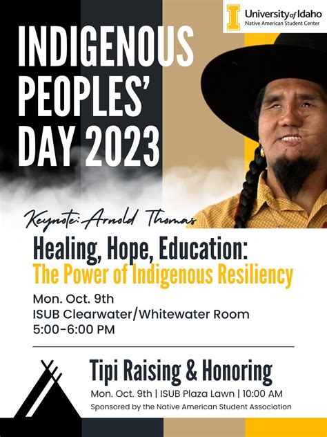 Indigenous Peoples' Day 2023: Tipi Raising & Honoring And Keynote ...