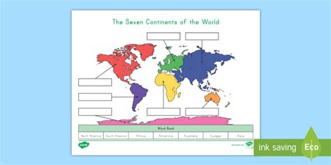 The Seven Continents Cut And Paste Labeling Activity - vrogue.co