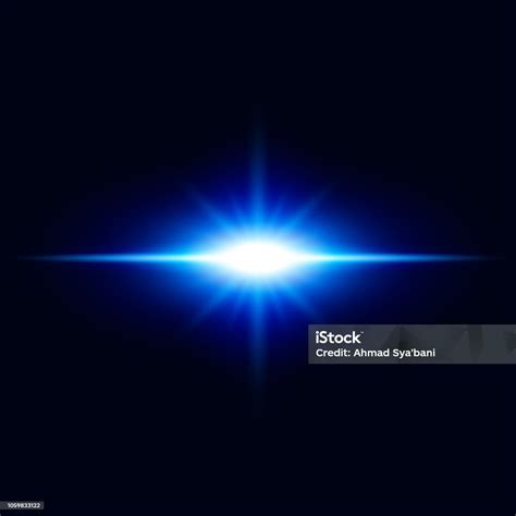 Abstract Blue Light Effect With Shine Bright Stock Illustration - Download Image Now - Abstract ...