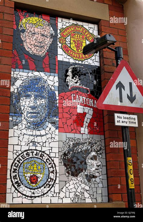 Afflecks Palace Manchester - Football Mosaic art MUFC MCFC Stock Photo ...