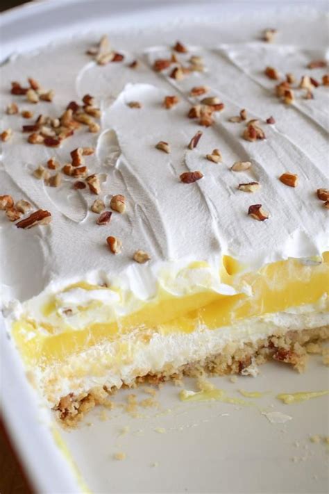 Easy Cold Lemon Dessert Made With Cream Cheese and Lemon Pudding | Lemon desserts, Lemon dessert ...