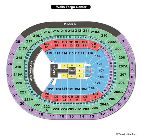 Wells Fargo Center, Philadelphia PA - Seating Chart View